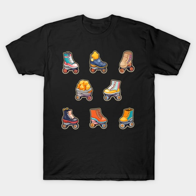 Gold Digger Roller Skates T-Shirt by DanielLiamGill